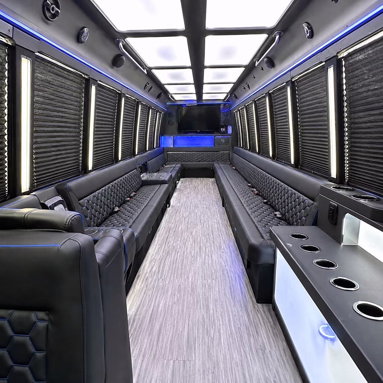Bismarck Private Event Transportation party bus interior