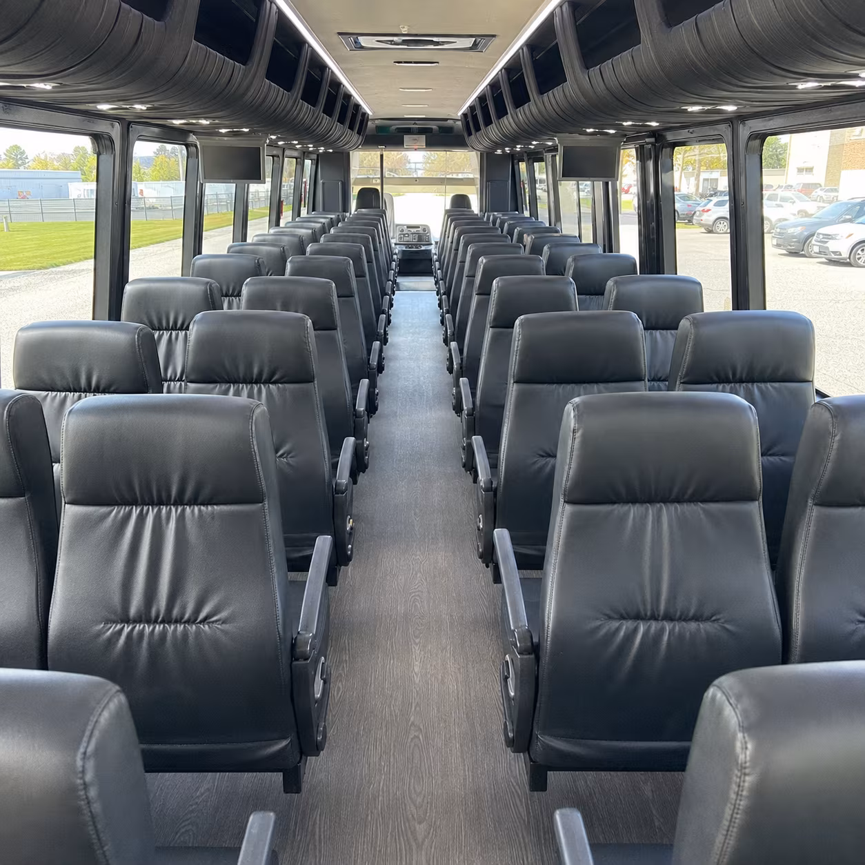 Bismarck School Event Transportation party bus interior