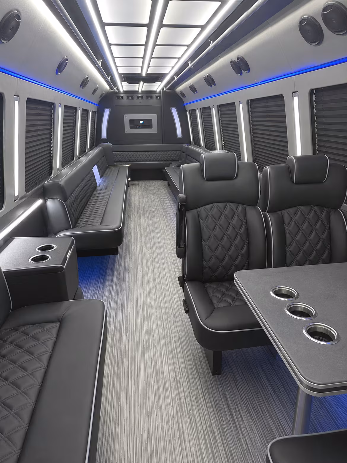 Bismarck Sporting Event Transportation party bus interior